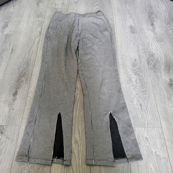 Zara pin striped flare pants with front ankle slits - Picture 1 of 3